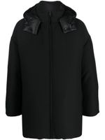 Valentino Garavani manteau zippé à capuche - Noir