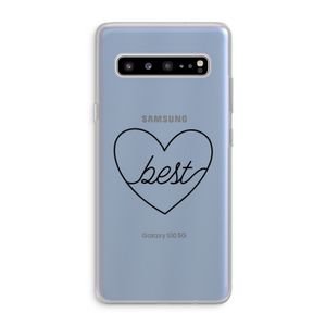 Best heart black: Samsung Galaxy S10 5G Transparant Hoesje