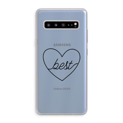 Best heart black: Samsung Galaxy S10 5G Transparant Hoesje