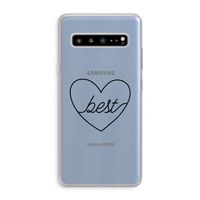 Best heart black: Samsung Galaxy S10 5G Transparant Hoesje