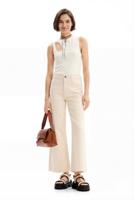 Cropped Culotte jeans - WHITE - 34