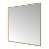 Hotbath &More Mirrors Square LED Badkamerspiegel - Rechthoek - 80 x 80 cm - Geborsteld Gunmetal
