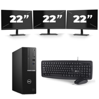 Dell OptiPlex 7080 USFF - Intel Core i3-10e Generatie - 16GB RAM - 256GB SSD - Windows 11 + 3x 22 inch Monitor Dell OptiPlex 7080 USFF - Intel Core i3-10e Generatie - 16GB RAM - 256GB SSD - Windows 11 + 3x 22 inch Monitor