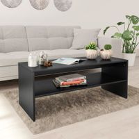 vidaXL Salontafel 100x40x40 cm spaanplaat zwart - thumbnail