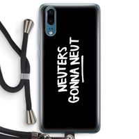 Neuters (zwart): Huawei P20 Transparant Hoesje met koord