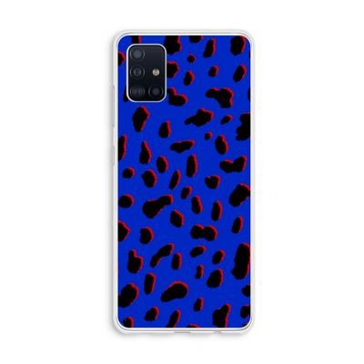 Blue Leopard: Galaxy A51 4G Transparant Hoesje