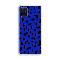 Blue Leopard: Galaxy A51 4G Transparant Hoesje Blue Leopard: Galaxy A51 4G Transparant Hoesje