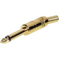 TRU COMPONENTS 1559789 Jackplug 6.35 mm Stekker, recht Aantal polen: 2 Mono Goud 1 stuk(s) - thumbnail