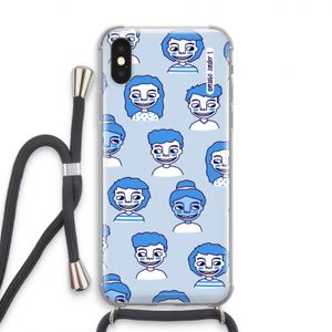 Gezichtjes: iPhone XS Transparant Hoesje met koord