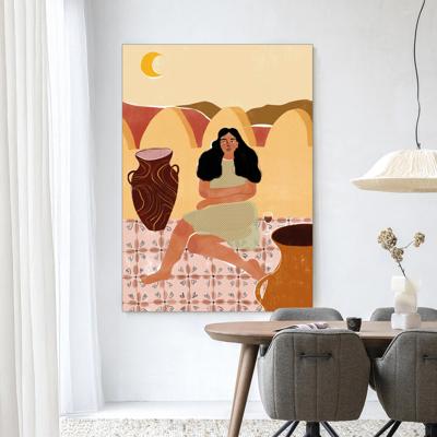 Urban Cotton Wandkleed 'Paradise Found' 110 x 145cm in Frame - black