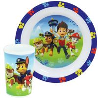 2x Kinder ontbijt set Paw Patrol 2-delig van kunststof