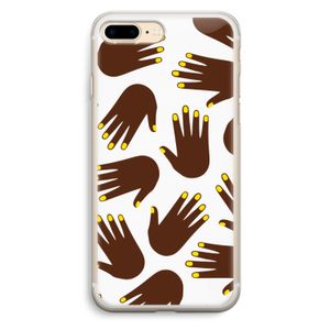 Hands dark: iPhone 7 Plus Transparant Hoesje
