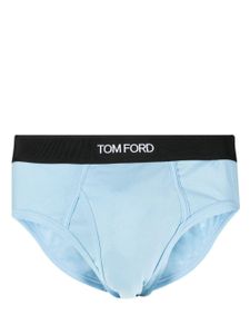 TOM FORD boxer à bande logo - Bleu