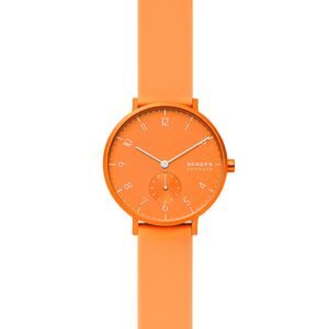 Horlogeband Smartwatch Skagen SKW2821 Silicoon Oranje 16mm