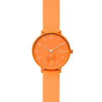 Horlogeband Smartwatch Skagen SKW2821 Silicoon Oranje 16mm