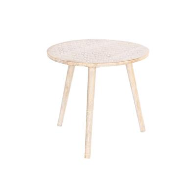 Bijzettafel DKD Home Decor Bruin Mangohout (50,5 x 50,5 x 47,5 cm)