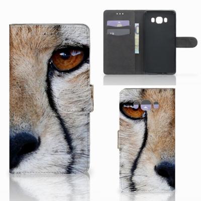 Samsung Galaxy J7 2016 | Telefoonhoesje | Met pasjeshouder | Cheetah
