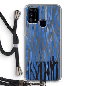 Blauwe nerven: Samsung Galaxy M31 Transparant Hoesje met koord