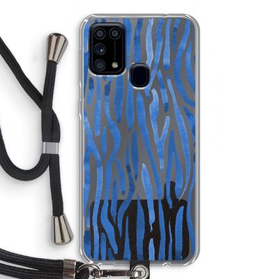Blauwe nerven: Samsung Galaxy M31 Transparant Hoesje met koord