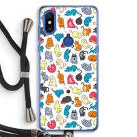 Kleurrijke katten: Xiaomi Mi Mix 3 Transparant Hoesje met koord