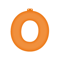 Oranje opblaas letter O   - - thumbnail