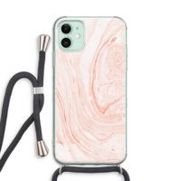 Peach bath: iPhone 11 Transparant Hoesje met koord