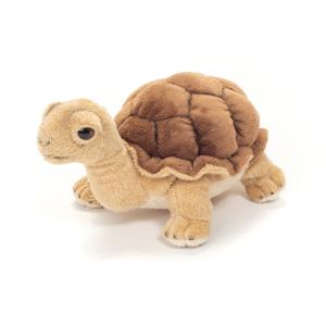 Hermann Teddy Knuffeldier Schildpad - zachte pluche stof - premium knuffels - bruin - 20 cm