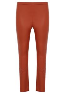 Yoek Leren legging full stretch | Bruin | Maat 50