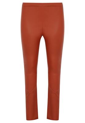 Yoek Leren legging full stretch | Bruin | Maat 56