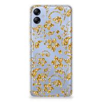 Samsung Galaxy A04e | TPU Case | Gouden Bloemen