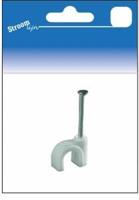 Kabelclips wit rond 7mm 25 stuks - 6613481