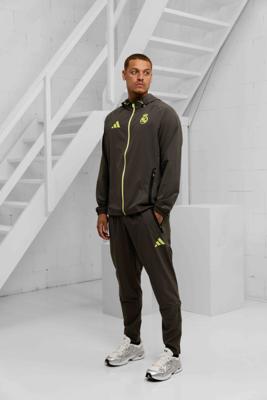 Real Madrid Vis Tech Trainingspak Senior 2025/2026 - Maat M - Kleur: DonkergroenGeel | Soccerfanshop