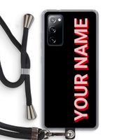Namecase: Samsung Galaxy S20 FE / S20 FE 5G Transparant Hoesje met koord