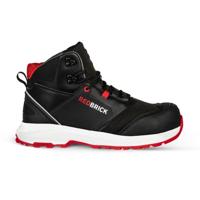 Redbrick werkschoenen - Pulse Overnose - hoog - met kruipneus - S3 - zwart / rood - maat 45