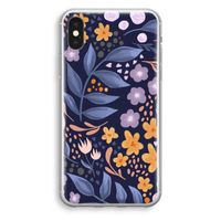 Flowers with blue leaves: iPhone XS Transparant Hoesje