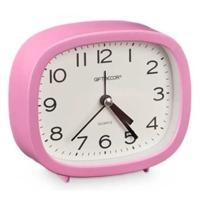 Giftdecor Wekker/alarmklok Good Morning - roze - kunststof - 12 x 10 cm - staand - rond   - - thumbnail