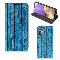 Samsung Galaxy A32 5G Book Wallet Case Wood Blue