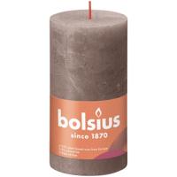 Bolsius rustiek stompkaars 130/68 taupe