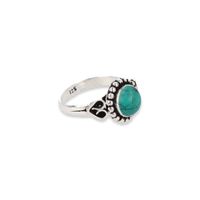 Verzilverde Ring Turkoois - Look &apos;Infinity&apos; (Maat 15,5)
