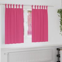 Gordijnen met gordijnen 2 pcs Felroze Polyester