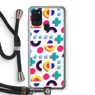 8-bit N°2: Samsung Galaxy A21s Transparant Hoesje met koord