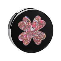 Double Flared Plug met Mother Of Pearl Design Acryl Tunnels & Plugs - thumbnail