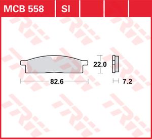 TRW Remblokken, en remschoenen voor de moto, MCB558SI Sinter offroad