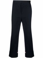 Thom Browne pantalon droit à bandes contrastantes - Bleu - thumbnail