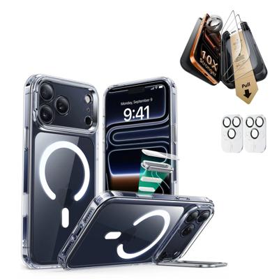 iPhone 17 Pro Bundle Classic Hybrid Magnetic Case (Camera Control, Stash Stand) and Armorite Pro Screen Protector - Clear iPhone 17 Pro Bundle Classic Hybrid Magnetic Case (Camera Control, Stash Stand) and Armorite Pro Screen Protector - Clear