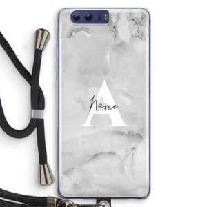 Ivory Marble: Honor 9 Transparant Hoesje met koord