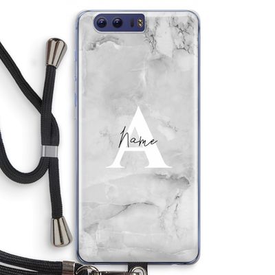 Ivory Marble: Honor 9 Transparant Hoesje met koord