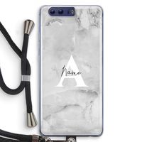 Ivory Marble: Honor 9 Transparant Hoesje met koord