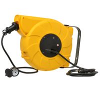 Kabelhaspel wand 11+2 meter 3x 1,5 mm Neonpreen met oprolautomaat