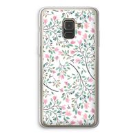 Sierlijke bloemen: Samsung Galaxy A8 (2018) Transparant Hoesje